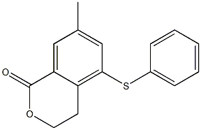 3,4-Dihydro-7-methyl-5-phenylthio-1H-2-benzopyran-1-one 结构式