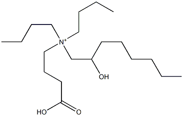 N-(3-Carboxypropyl)-N,N-dibutyl-2-hydroxy-1-octanaminium 结构式