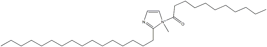 2-Hexadecyl-1-methyl-1-undecanoyl-1H-imidazol-1-ium 结构式