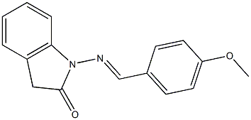 1-[(4-Methoxybenzylidene)amino]-1H-indol-2(3H)-one 结构式