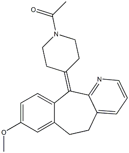 5,6-Dihydro-11-(1-acetyl-4-piperidinylidene)-8-methoxy-11H-benzo[5,6]cyclohepta[1,2-b]pyridine 结构式