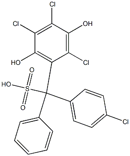 (4-Chlorophenyl)(2,4,5-trichloro-3,6-dihydroxyphenyl)phenylmethanesulfonic acid 结构式