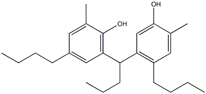 5,6'-Butylidenebis(2-methyl-4-butylphenol) 结构式