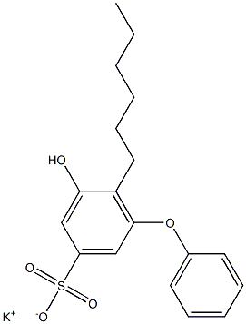 5-Hydroxy-6-hexyl[oxybisbenzene]-3-sulfonic acid potassium salt 结构式