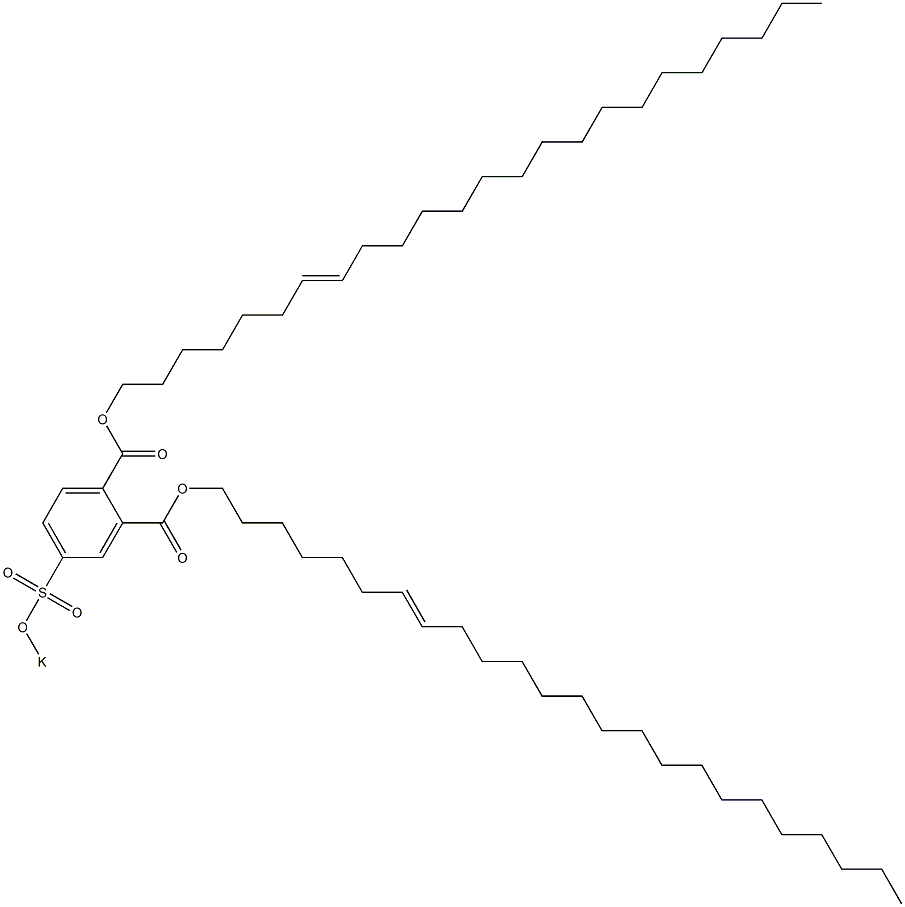 4-(Potassiosulfo)phthalic acid di(7-tetracosenyl) ester 结构式