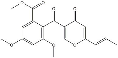 2-[[4-Oxo-6-[(E)-1-propenyl]-4H-pyran-3-yl]carbonyl]-3,5-dimethoxybenzoic acid methyl ester