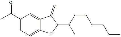 2-Octyl-3-methylene-5-acetyl-2,3-dihydrobenzofuran 结构式