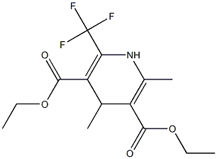 1,4-Dihydro-2-methyl-4-methyl-6-trifluoromethylpyridine-3,5-dicarboxylic acid diethyl ester 结构式