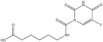 1-(5-CARBOXYPENTYLCARBAMOYL)-5-FLUOROURACIL 结构式