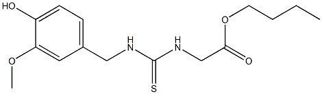 N-(Vanillylthiocarbamoyl)glycine butyl ester 结构式