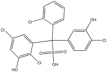 (2-Chlorophenyl)(4-chloro-3-hydroxyphenyl)(2,5-dichloro-3-hydroxyphenyl)methanesulfonic acid 结构式
