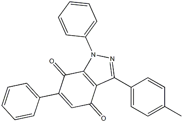 1,6-Diphenyl-3-(4-methylphenyl)-1H-indazole-4,7-dione 结构式