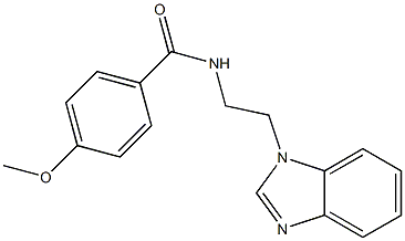 N-[2-(1H-Benzimidazol-1-yl)ethyl]-4-methoxybenzamide 结构式
