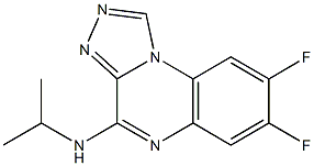 4-Isopropylamino-7,8-difluoro[1,2,4]triazolo[4,3-a]quinoxaline 结构式