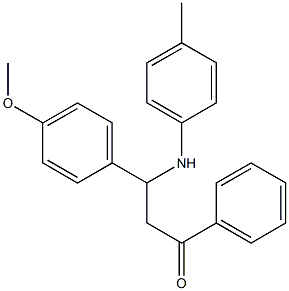 1-Phenyl-3-(4-methoxyphenyl)-3-(4-methylanilino)-1-propanone 结构式