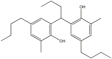 6,6'-Butylidenebis(2-methyl-4-butylphenol) 结构式
