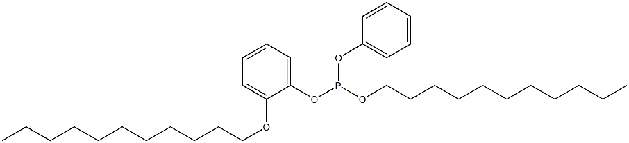 Phosphorous acid 2-(undecyloxy)undecyldiphenyl ester 结构式