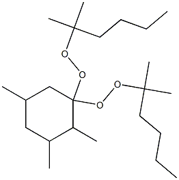 2,3,5-Trimethyl-1,1-bis(1,1-dimethylpentylperoxy)cyclohexane 结构式