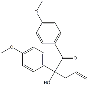 1,2-Bis(4-methoxyphenyl)-2-hydroxy-4-pentene-1-one 结构式