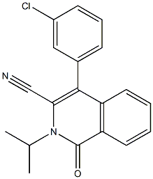 2-Isopropyl-4-(3-chlorophenyl)-3-cyanoisoquinolin-1(2H)-one 结构式