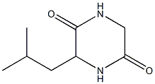 2-Isobutyl-3,6-piperazinedione 结构式