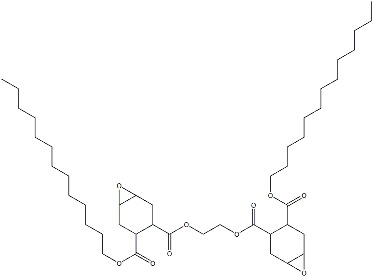 Bis[2-(tridecyloxycarbonyl)-4,5-epoxy-1-cyclohexanecarboxylic acid]ethylene ester 结构式