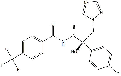 N-[(1R,2R)-2-(4-Chlorophenyl)-2-hydroxy-1-methyl-3-(1H-1,2,4-triazol-1-yl)propyl]4-(trifluoromethyl)benzamide 结构式