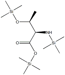 (2R,3S)-2-(Trimethylsilylamino)-3-(trimethylsilyloxy)butanoic acid trimethylsilyl ester 结构式