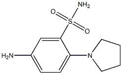 5-Amino-2-(pyrrolidin-1-yl)benzenesulfonamide 结构式