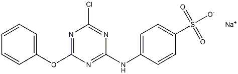 p-(6-Chloro-4-phenoxy-1,3,5-triazin-2-ylamino)benzenesulfonic acid sodium salt 结构式