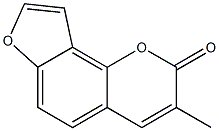 3-Methyl-2H-furo[2,3-h]-1-benzopyran-2-one 结构式