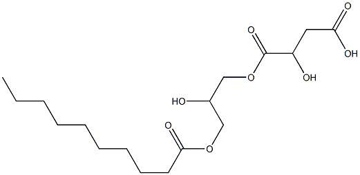 D-Malic acid hydrogen 1-(2-hydroxy-3-decanoyloxypropyl) ester 结构式