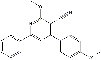 2-Methoxy-4-(4-methoxyphenyl)-6-phenylpyridine-3-carbonitrile 结构式
