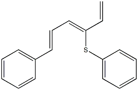 (1E,3Z)-1-Phenyl-4-(phenylthio)-1,3,5-hexatriene 结构式