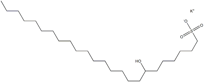 7-Hydroxytetracosane-1-sulfonic acid potassium salt 结构式