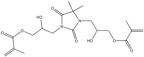 1,3-Bis(2-hydroxy-3-methacryloyloxypropyl)-5,5-dimethylhydantoin 结构式