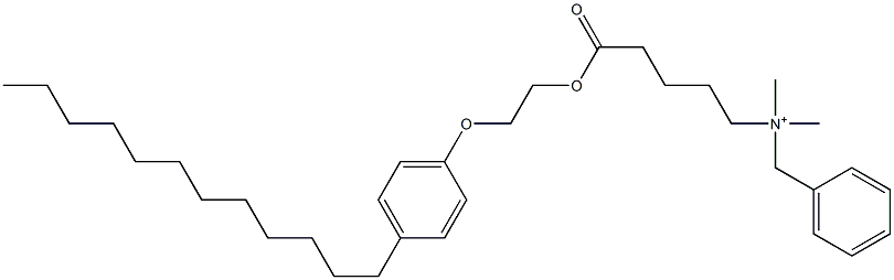 N,N-Dimethyl-N-benzyl-N-[4-[[2-(4-dodecylphenyloxy)ethyl]oxycarbonyl]butyl]aminium 结构式