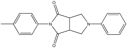 2-(4-Methylphenyl)-5-phenyltetrahydropyrrolo[3,4-c]pyrrole-1,3(2H,5H)-dione 结构式