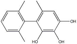 4-(2,6-Dimethylphenyl)-5-methylbenzene-1,2,3-triol 结构式