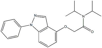 1-Phenyl-4-[[(diisopropylamino)carbonyl]methoxy]-1H-indazole 结构式