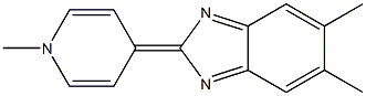 1-Methyl-4-(5,6-dimethyl-2H-benzimidazol-2-ylidene)-1,4-dihydropyridine 结构式