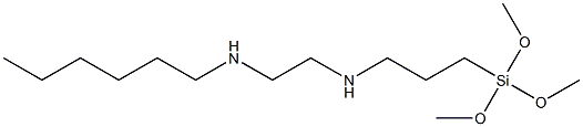 3-(Trimethoxysilyl)-N-[2-(hexylamino)ethyl]propan-1-amine 结构式