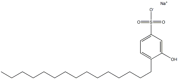 3-Hydroxy-4-pentadecylbenzenesulfonic acid sodium salt 结构式