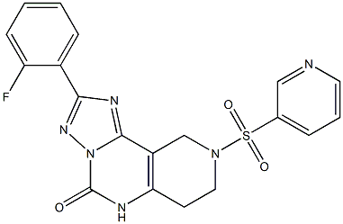 2-(2-Fluorophenyl)-6,7,8,9-tetrahydro-8-(3-pyridinylsulfonyl)-1,3,3a,5,8-pentaaza-3aH-benz[e]inden-4(5H)-one 结构式