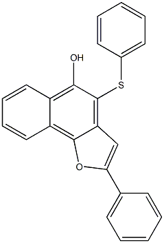 4-Phenylthio-2-(phenyl)naphtho[1,2-b]furan-5-ol 结构式