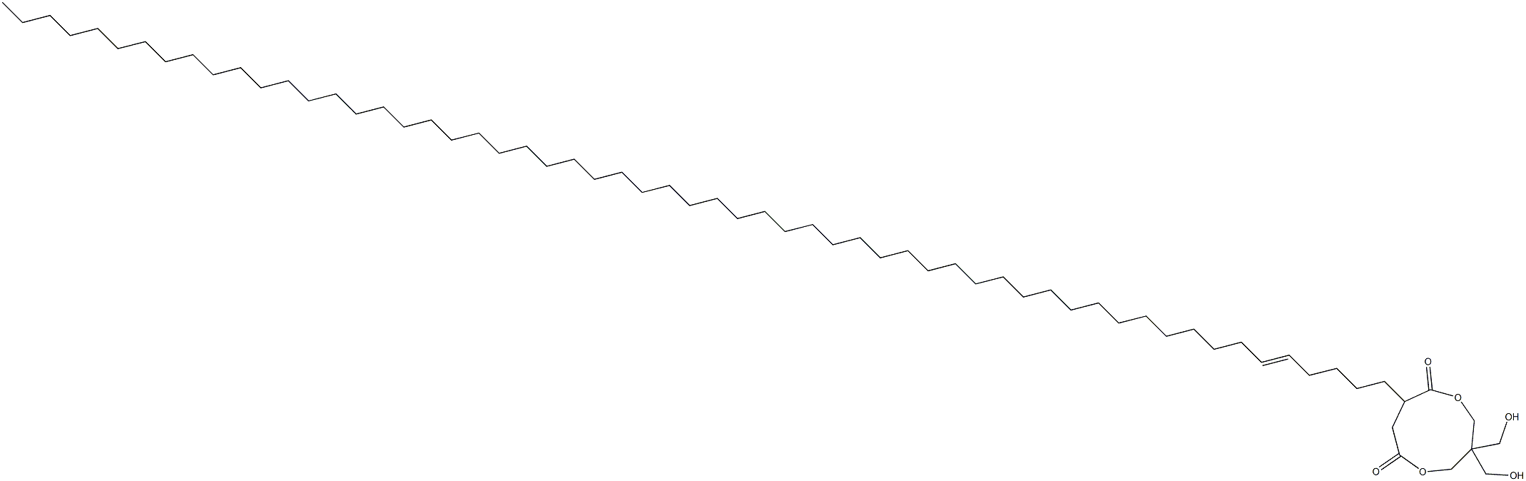 3,3-Bis(hydroxymethyl)-8-(5-nonapentacontenyl)-1,5-dioxacyclononane-6,9-dione 结构式