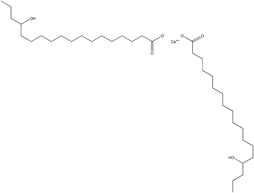 Bis(15-hydroxystearic acid)calcium salt 结构式