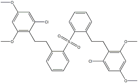 [2-(2-Chloro-4,6-dimethoxyphenyl)ethyl]phenyl sulfone 结构式