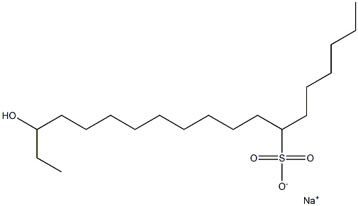 17-Hydroxynonadecane-7-sulfonic acid sodium salt 结构式