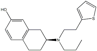 [2S,(-)]-2-[Propyl[2-(2-thienyl)ethyl]amino]tetralin-7-ol 结构式